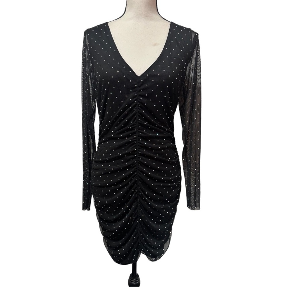 Windsor rhinestone black dress Sz M